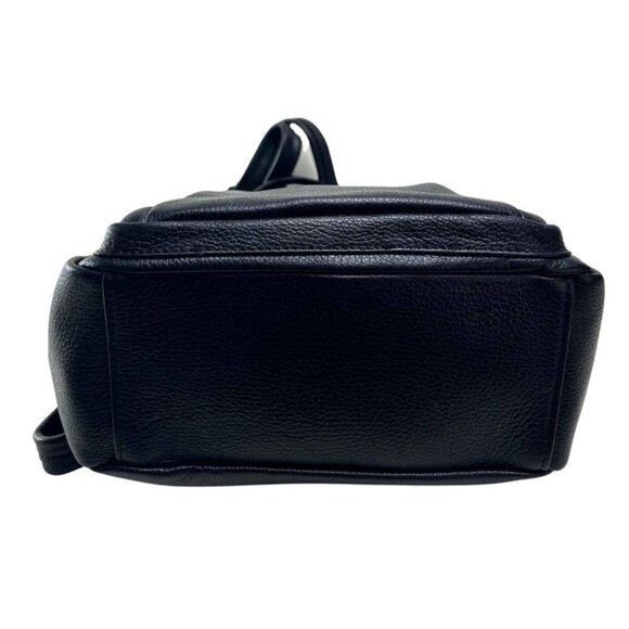 Ivan Troy Anta Black Women\'s Italian Leather Outdoor Travel Bag Zipper Backpack